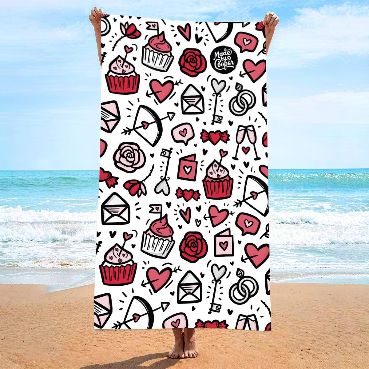 Red Heart Love Print Beach Towel Polyester Quick Dry Sand Free Large Bath Towels For Summer Pool Swim Romantic Travel Blanket W30*H60(CM)
Red Heart Love Print Beach Towel Polyester Quick Dry Sand Free Large Bath Towels For Summer Pool Swim Romantic Travel Blanket W30*H60(CM)