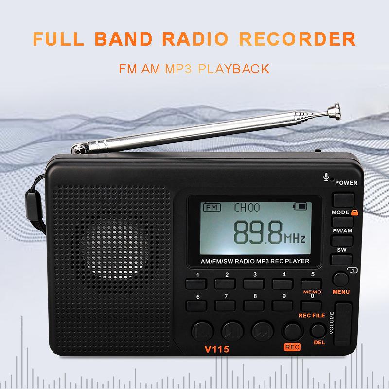 Lvye V115 Портативный полнодиапазонный FM/AM/SW цифровой радиоперезаряжаемый MP3-плеер-рекордер
Lvye V115 Портативный полнодиапазонный FM/AM/SW цифровой радиоперезаряжаемый MP3-плеер-рекордер