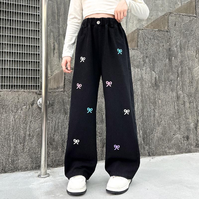 Girls Jeans Spring Autumn Korean Casual Bow Embroidery Denim Pants Fashion Elastic Waist Trousers for Girl New Arrival Clothes 170CM чорний
Girls Jeans Spring Autumn Korean Casual Bow Embroidery Denim Pants Fashion Elastic Waist Trousers for Girl New Arrival Clothes 170CM чорний