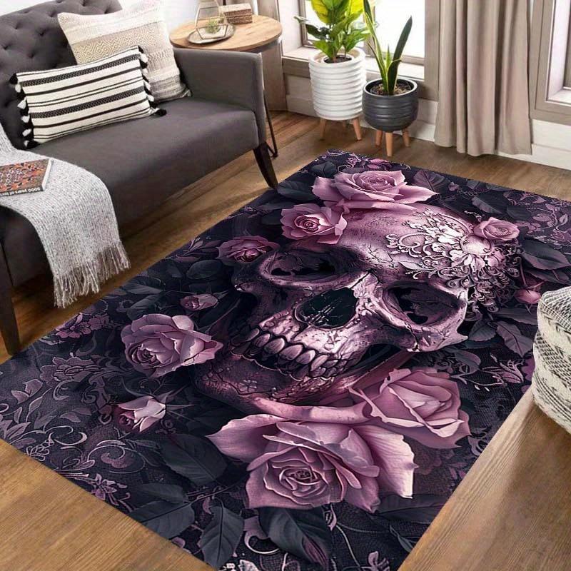 1pc Gothic Skull & Roses Area Rug - Heavy-Duty Plush Carpet in Deep Purple/Pink/Black/Gray - Non-Slip Large Floor Mat for 60x90cm
1pc Gothic Skull & Roses Area Rug - Heavy-Duty Plush Carpet in Deep Purple/Pink/Black/Gray - Non-Slip Large Floor Mat for 60x90cm