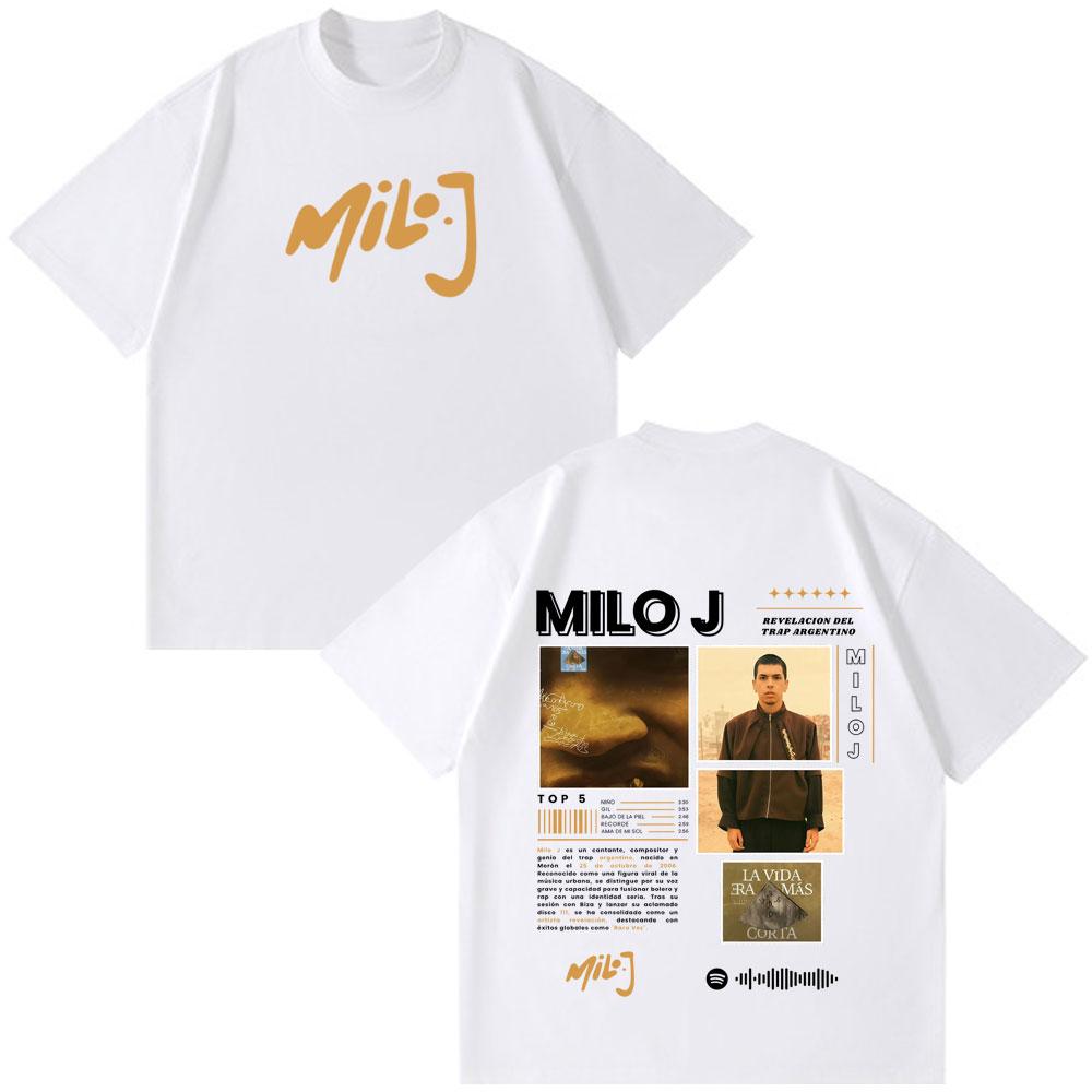 Rapper Milo J La Vida Era Mas Corta Tour Tshirt Unisex Women Hiphop Tshirts Summer Loose Casual Cotton Gothic Punk Tshirts 4XL
Rapper Milo J La Vida Era Mas Corta Tour Tshirt Unisex Women Hiphop Tshirts Summer Loose Casual Cotton Gothic Punk Tshirts 4XL