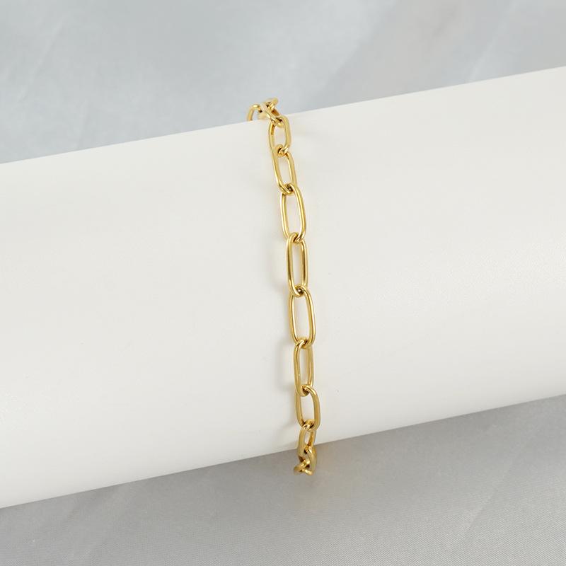 New titanium steel anklet 18K gold paperclip chain bracelet women s fashion clothing versatile anklet jewelry золотий
New titanium steel anklet 18K gold paperclip chain bracelet women s fashion clothing versatile anklet jewelry золотий