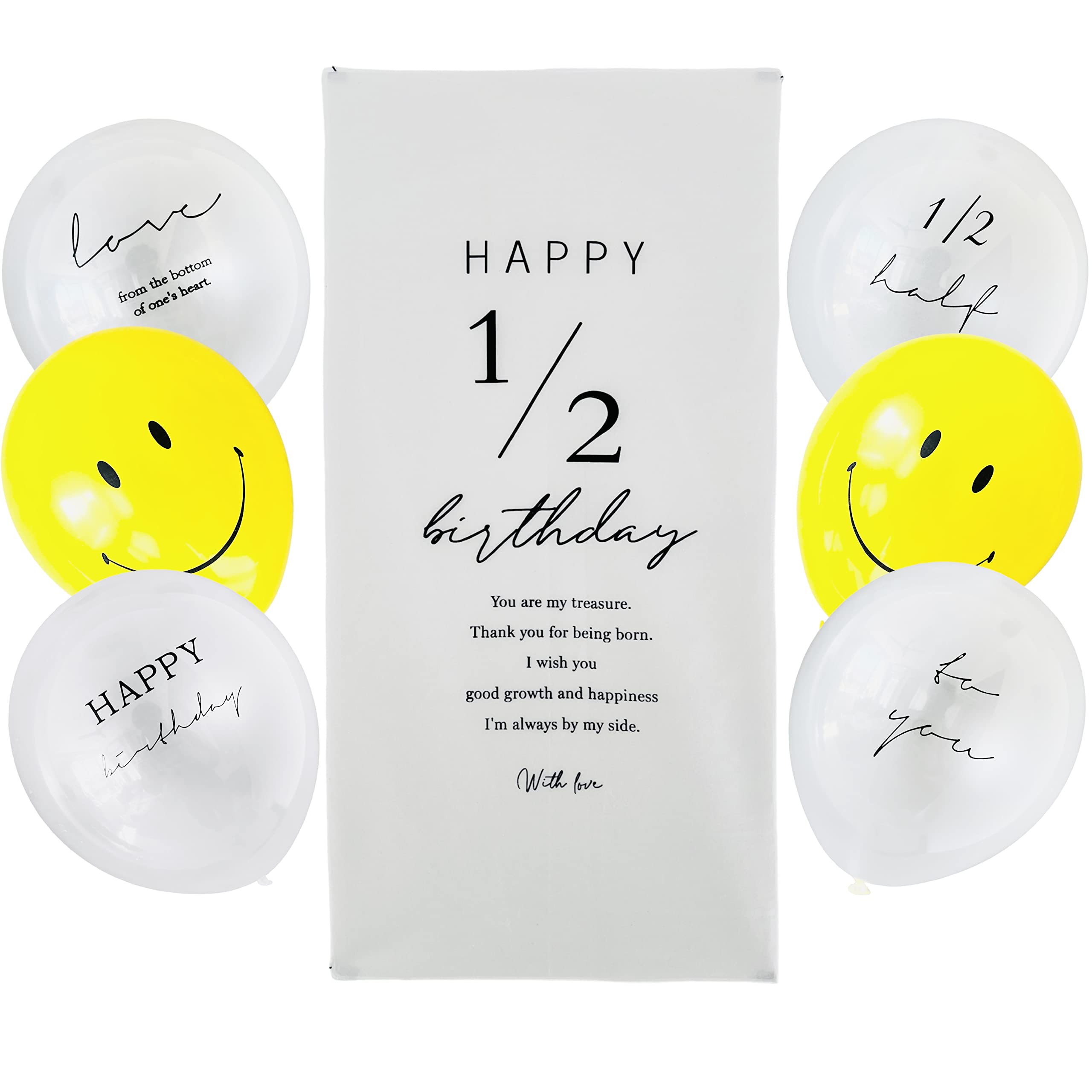 Half birthday decoration set Clear balloon Tapestry birthday decoration happy birthday 1/2 (clear & yellow)
Half birthday decoration set Clear balloon Tapestry birthday decoration happy birthday 1/2 (clear & yellow)