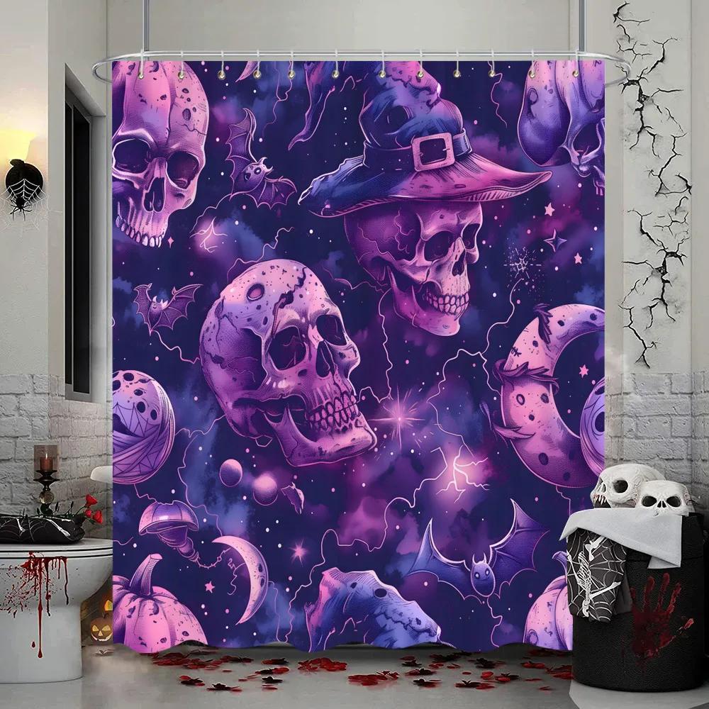 Halloween Shower Curtain Gothic Skull Skull Bat Funny Cute Halloween Bath Curtains Scary Spooky Horror Bathroom Decor With Hooks 90x180cm
Halloween Shower Curtain Gothic Skull Skull Bat Funny Cute Halloween Bath Curtains Scary Spooky Horror Bathroom Decor With Hooks 90x180cm