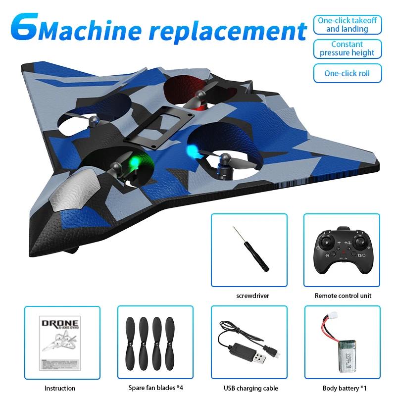 New 2.4G 10CH Stunt RC Plane - 360° Tumbling EPP Foam Fighter with LED Lights Drone Hovering Flight Fighter One-Key Takeoff Gift синій
New 2.4G 10CH Stunt RC Plane - 360° Tumbling EPP Foam Fighter with LED Lights Drone Hovering Flight Fighter One-Key Takeoff Gift синій