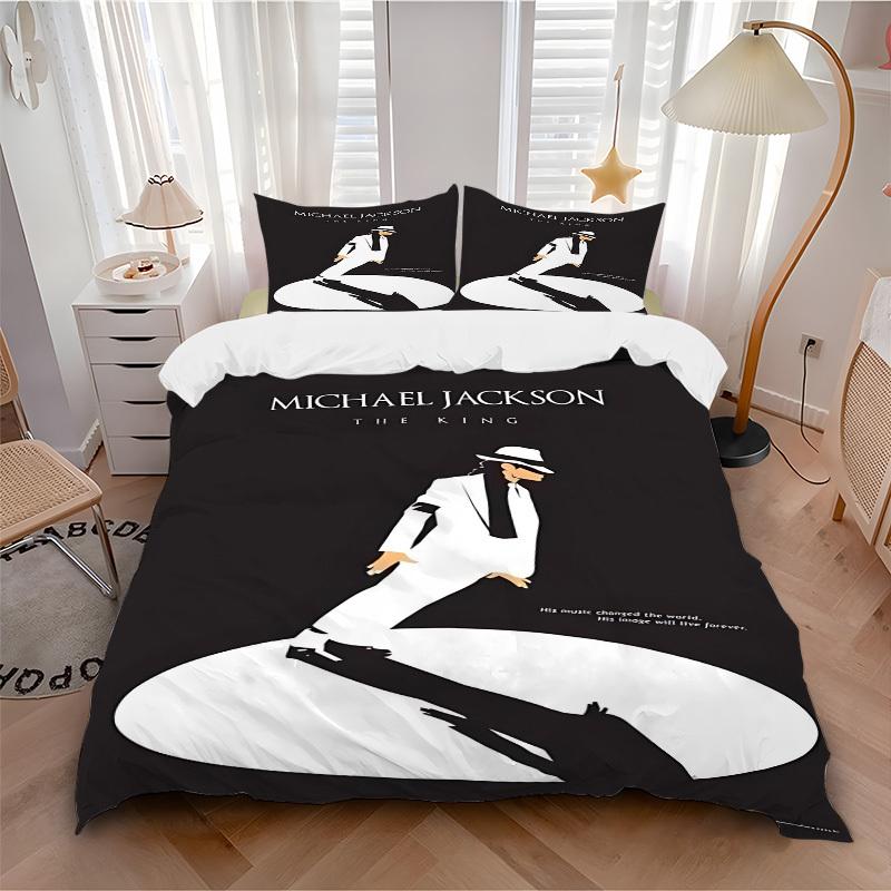 3pcs bedding set Michael Jackson Includes 1 Comforter + 2 Pillowcases, Without Pillow Inserts, Soft Comfortable, Lightweight Breathable, Pri 135x200cm
3pcs bedding set Michael Jackson Includes 1 Comforter + 2 Pillowcases, Without Pillow Inserts, Soft Comfortable, Lightweight Breathable, Pri 135x200cm
