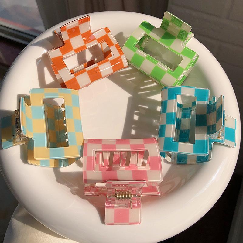 Fashion Hair Clips for Women Claw Clip Personality Colorful Plaid Square Hair Claw Girls Hair Barrettes Hair Accessories Gift
Fashion Hair Clips for Women Claw Clip Personality Colorful Plaid Square Hair Claw Girls Hair Barrettes Hair Accessories Gift