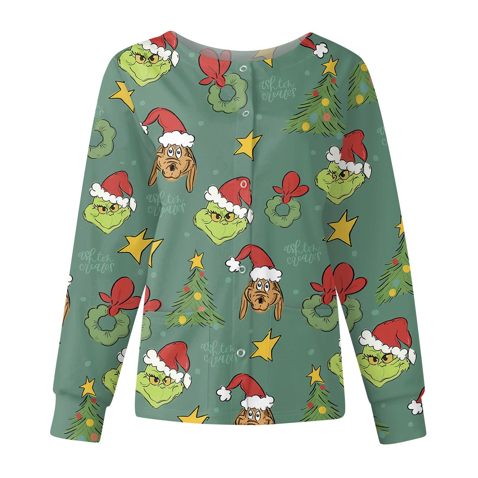 Женская повседневная модная куртка с длинным рукавом, воротником-стойкой, на одной пуговице, с рождественским принтом, рабочая куртка, топы XXXXL
Женская повседневная модная куртка с длинным рукавом, воротником-стойкой, на одной пуговице, с рождественским принтом, рабочая куртка, топы XXXXL