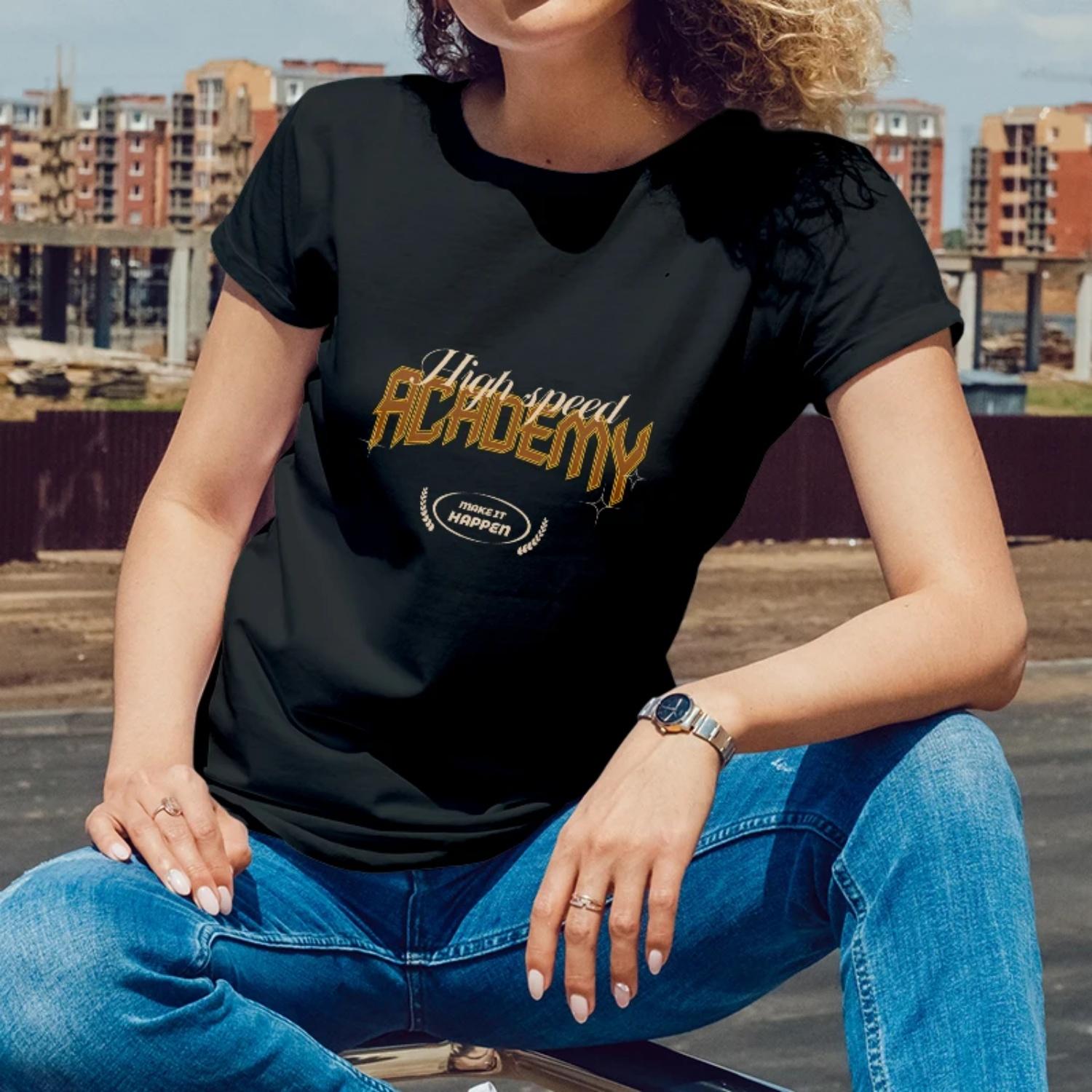 High speed themed Print for Summer Motorsport Events Short Sleeve T Shirt for Women with a Dynamic Energetic Style S чёрный
High speed themed Print for Summer Motorsport Events Short Sleeve T Shirt for Women with a Dynamic Energetic Style S чёрный