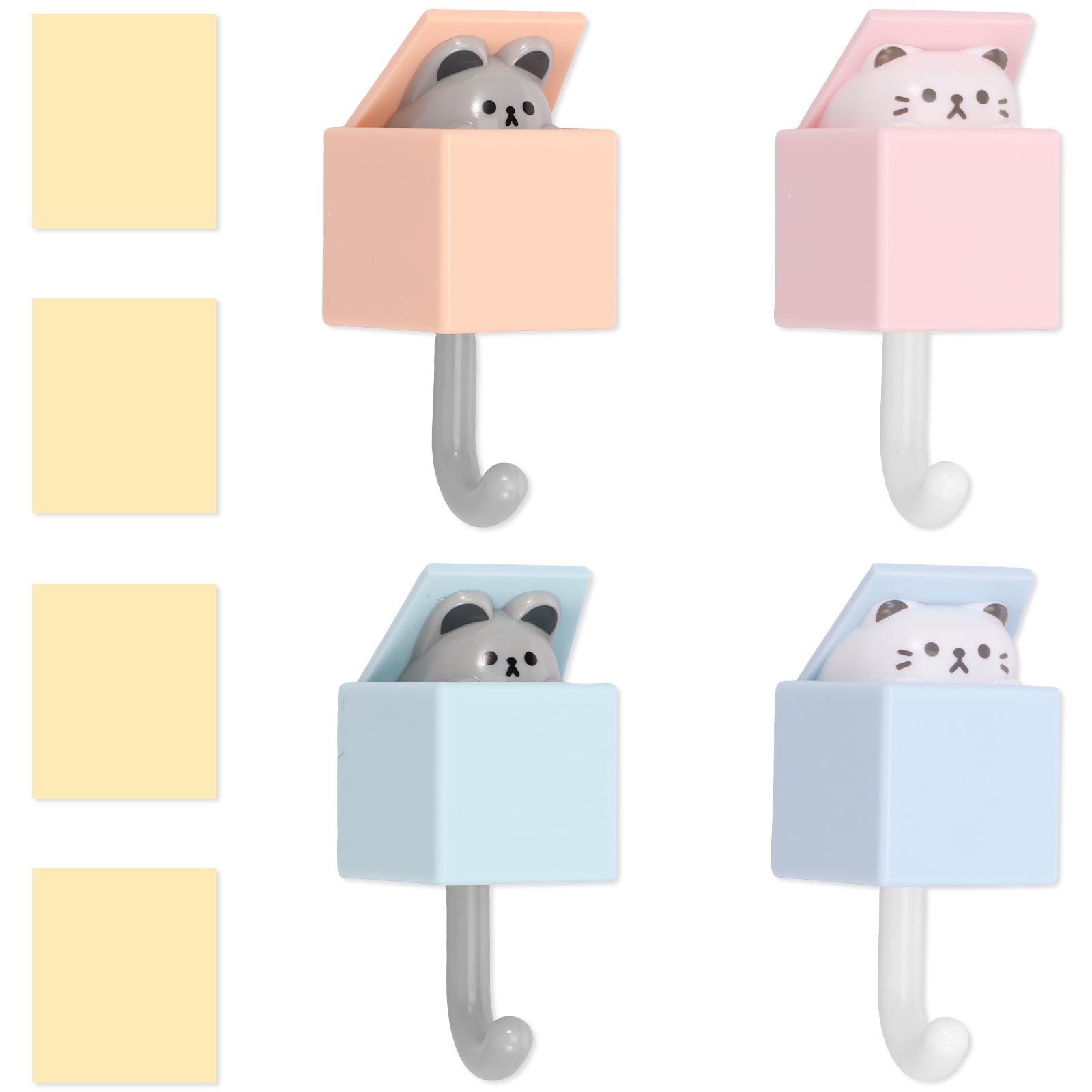 4/6 шт. Креативный самоклеящийся крючок для одежды, без перфорации, милые мультяшные котики, декоративный настенный крючок для ключей, вешалка для одежды, домашнее хранение
4/6 шт. Креативный самоклеящийся крючок для одежды, без перфорации, милые мультяшные котики, декоративный настенный крючок для ключей, вешалка для одежды, домашнее хранение