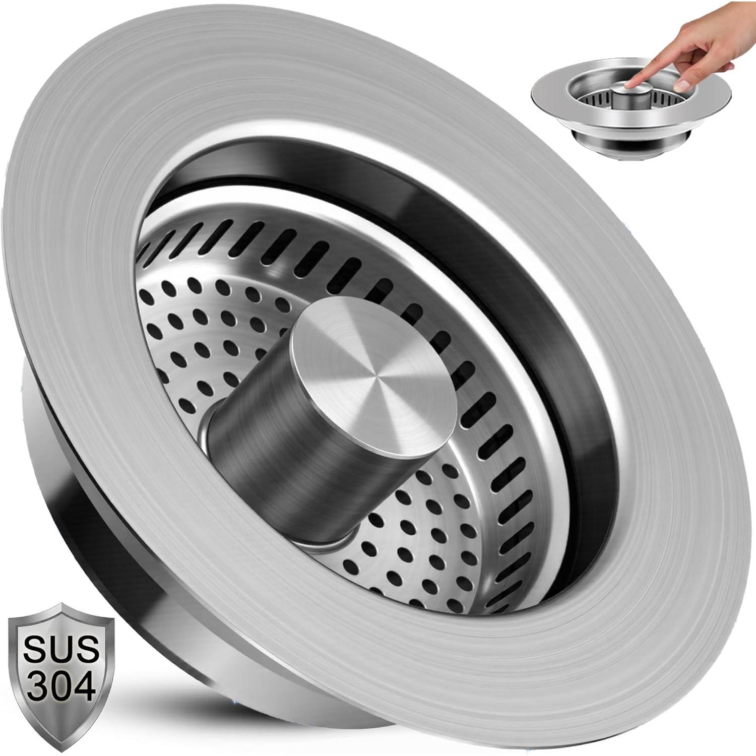 Фильтр для слива кухонной раковины 3 в 1, заглушка и фильтр для раковины, фильтр для раковины, препятствующий засорению, выдвижная заглушка для кухонной раковины из нержавеющей стали 304 1pcs
Фильтр для слива кухонной раковины 3 в 1, заглушка и фильтр для раковины, фильтр для раковины, препятствующий засорению, выдвижная заглушка для кухонной раковины из нержавеющей стали 304 1pcs