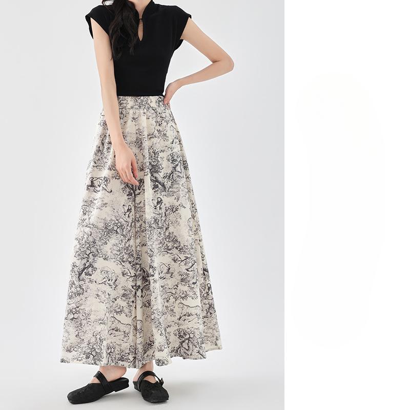 Новые китайские брюки из ледяного шелка с чернильной росписью для женского лета, новые плиссированные брюки-юбка до середины голени, повседневные и универсальные, с высокой талией, ниспадающие, с широкими штанинами XL
Новые китайские брюки из ледяного шелка с чернильной росписью для женского лета, новые плиссированные брюки-юбка до середины голени, повседневные и универсальные, с высокой талией, ниспадающие, с широкими штанинами XL