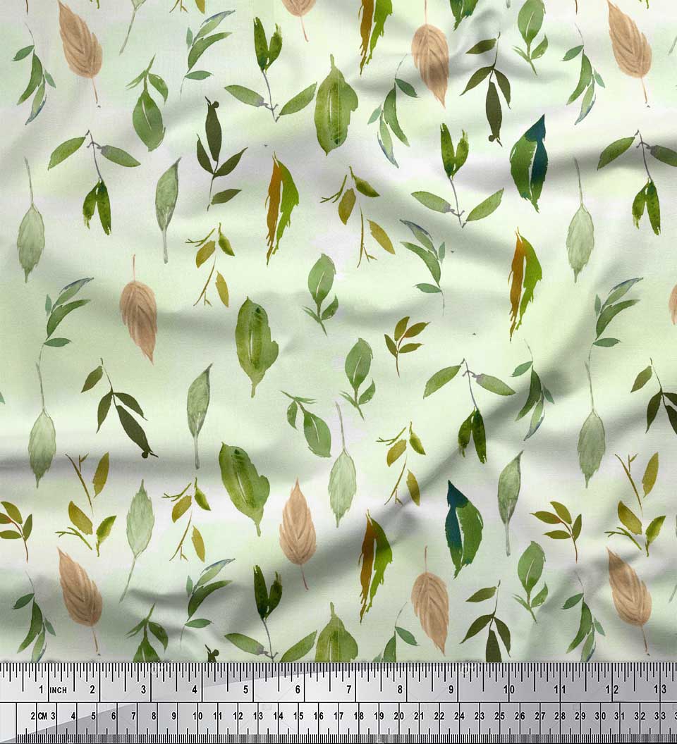 Soimoi Green Poly Crepe Fabric Цветочная ткань с принтом листьев на метр 42 дюйма 42 Inch Wide - Poly Crepe зелёный
Soimoi Green Poly Crepe Fabric Цветочная ткань с принтом листьев на метр 42 дюйма 42 Inch Wide - Poly Crepe зелёный