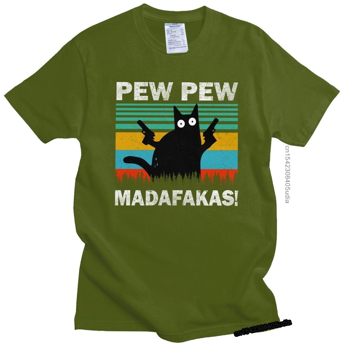 Funny Pew Pew Madafakas T Shirt For Men Short Sleeve Vintage Funny Cat Owners Tshirt Cotton T-Shirt Fashion Tee 4XL
Funny Pew Pew Madafakas T Shirt For Men Short Sleeve Vintage Funny Cat Owners Tshirt Cotton T-Shirt Fashion Tee 4XL