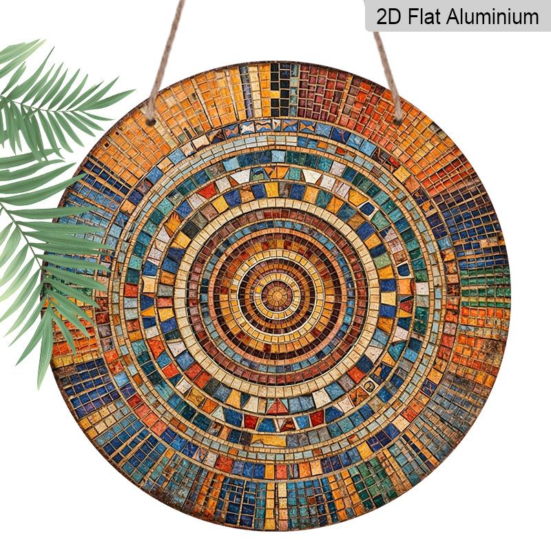 2D Flat, 1pc Round Aluminum Colorful Mosaic Art Sign, Retro Bohemian Style Metal Plaque, Waterproof & Rustproof, Perfect for Patio, Garden, Living 7.87×7.87inch
2D Flat, 1pc Round Aluminum Colorful Mosaic Art Sign, Retro Bohemian Style Metal Plaque, Waterproof & Rustproof, Perfect for Patio, Garden, Living 7.87×7.87inch