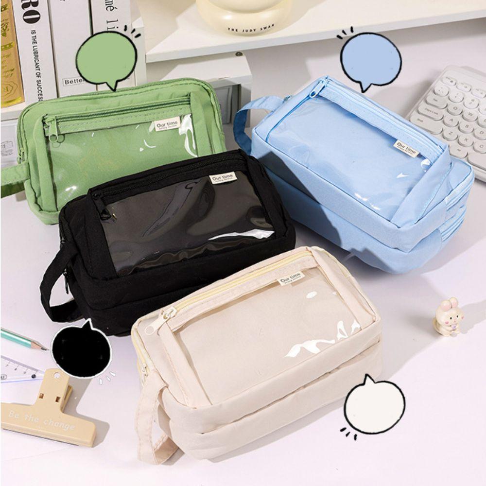 Large Capacity Stationery Storage Bag Transparent Compartment Pencil Case Student Supplies синій
Large Capacity Stationery Storage Bag Transparent Compartment Pencil Case Student Supplies синій