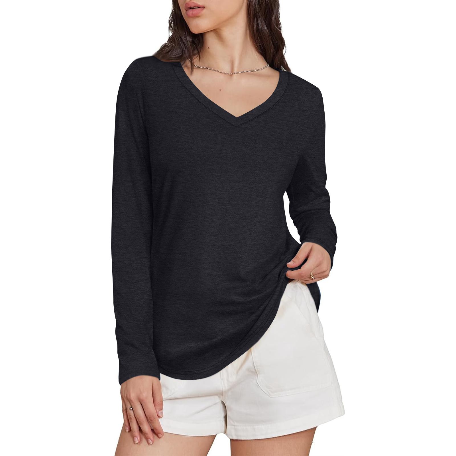 Women s Fashion Casual Solid Color Long Sleeve Loose Fit Top L
Women s Fashion Casual Solid Color Long Sleeve Loose Fit Top L