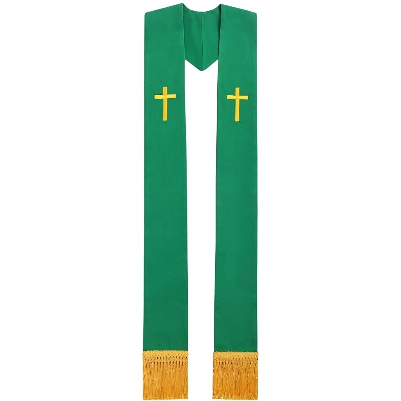 Clergy Stole with Embroidery Crossed Pattern and Tassels Shawl for Priests Pastors Church Religious Gathering
Clergy Stole with Embroidery Crossed Pattern and Tassels Shawl for Priests Pastors Church Religious Gathering