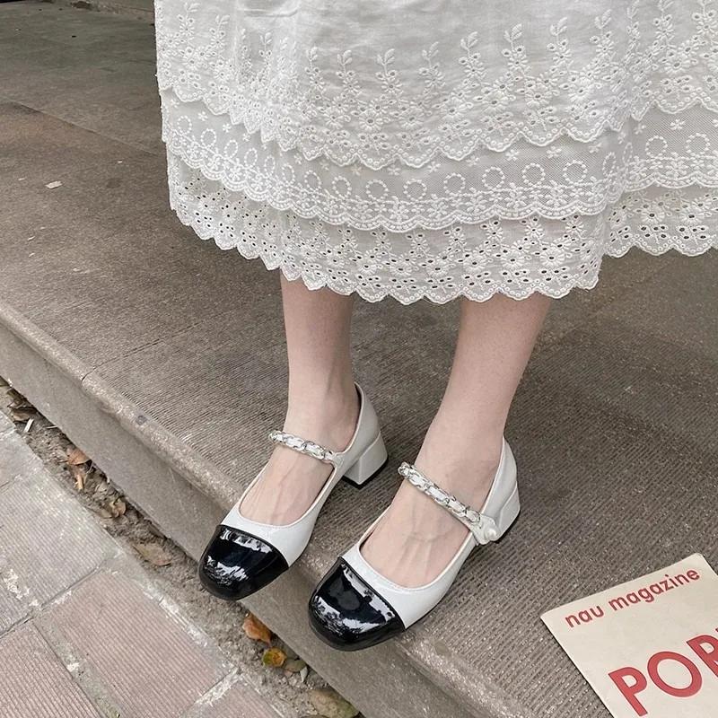 Fashion Ladies Shoes 2025 Shallow Women s High heels Fashion color matching dress new Metal decoration Versatile mary jane shoes 40
Fashion Ladies Shoes 2025 Shallow Women s High heels Fashion color matching dress new Metal decoration Versatile mary jane shoes 40