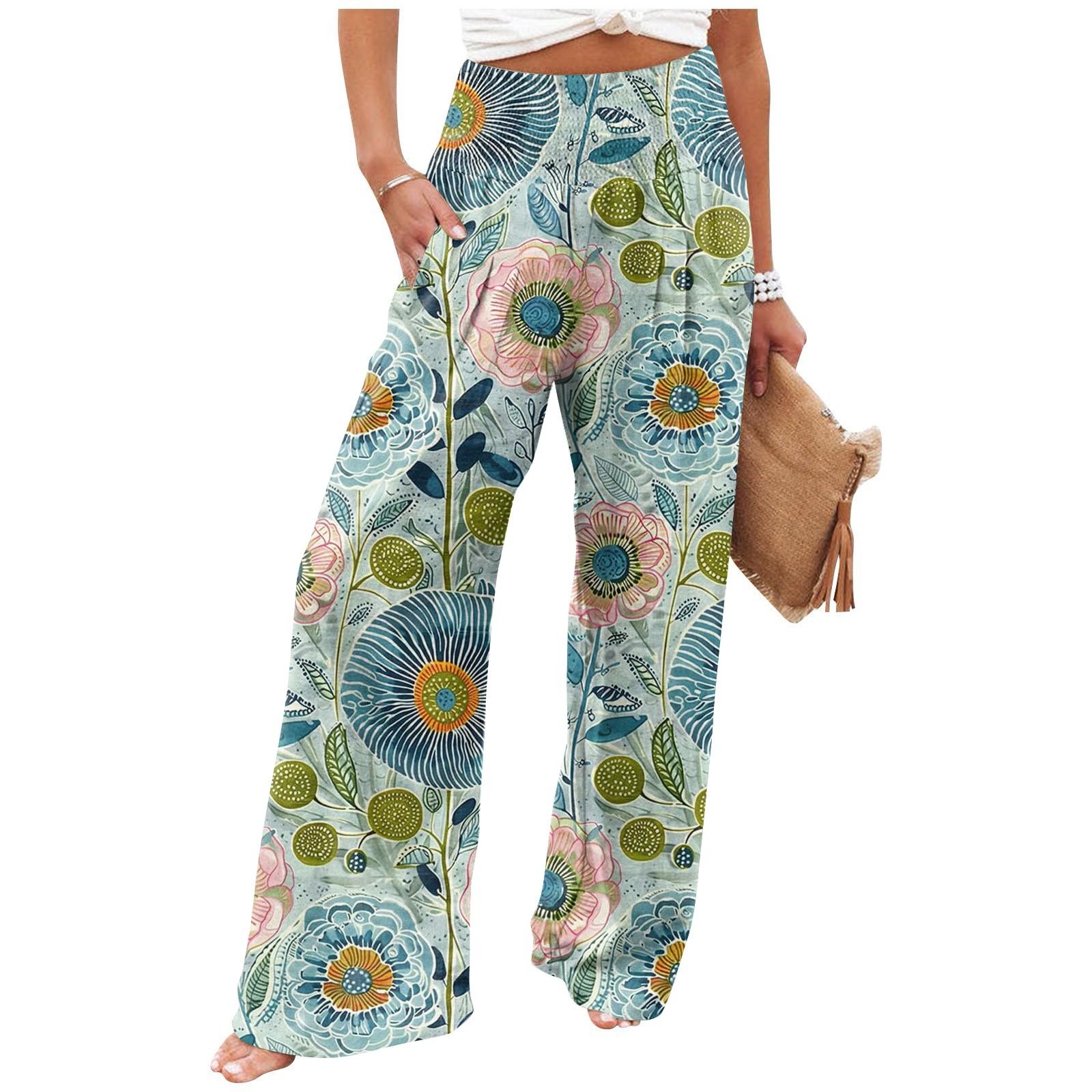 Женские летние свободные брюки из хлопка и льна с эластичным поясом и цветочным принтом XL
Женские летние свободные брюки из хлопка и льна с эластичным поясом и цветочным принтом XL