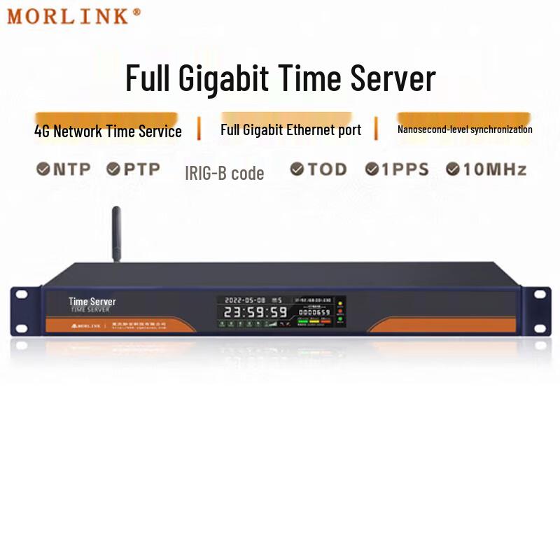 MORLINK Gigabit PTP/NTP Server with Beidou/GPS Time Sync
MORLINK Gigabit PTP/NTP Server with Beidou/GPS Time Sync