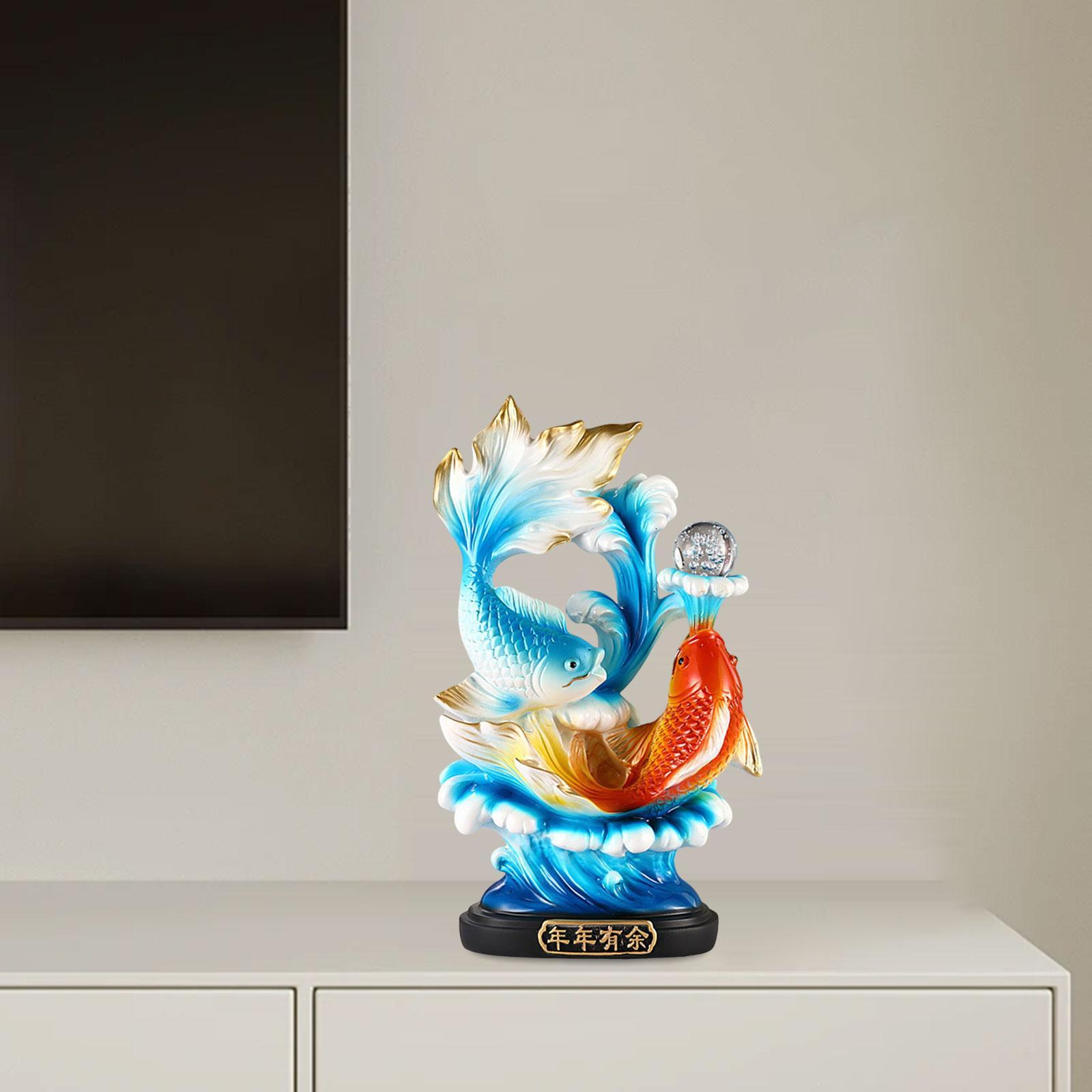 12.8 Chinese Feng Shui Fishes Statue Resin Sculpture Collections Home Decor
12.8 Chinese Feng Shui Fishes Statue Resin Sculpture Collections Home Decor