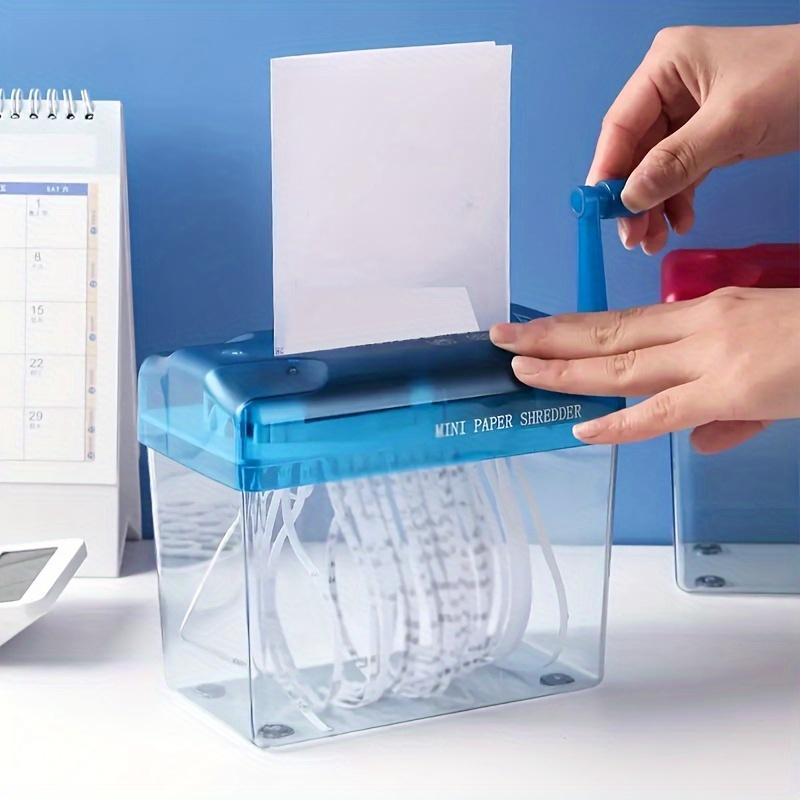 1PCS Mini Manual Shredder Office Desktop Paper Destroyer Small Plastic Hand-Crank Household Shredder for Safe Document Disposal синій
1PCS Mini Manual Shredder Office Desktop Paper Destroyer Small Plastic Hand-Crank Household Shredder for Safe Document Disposal синій