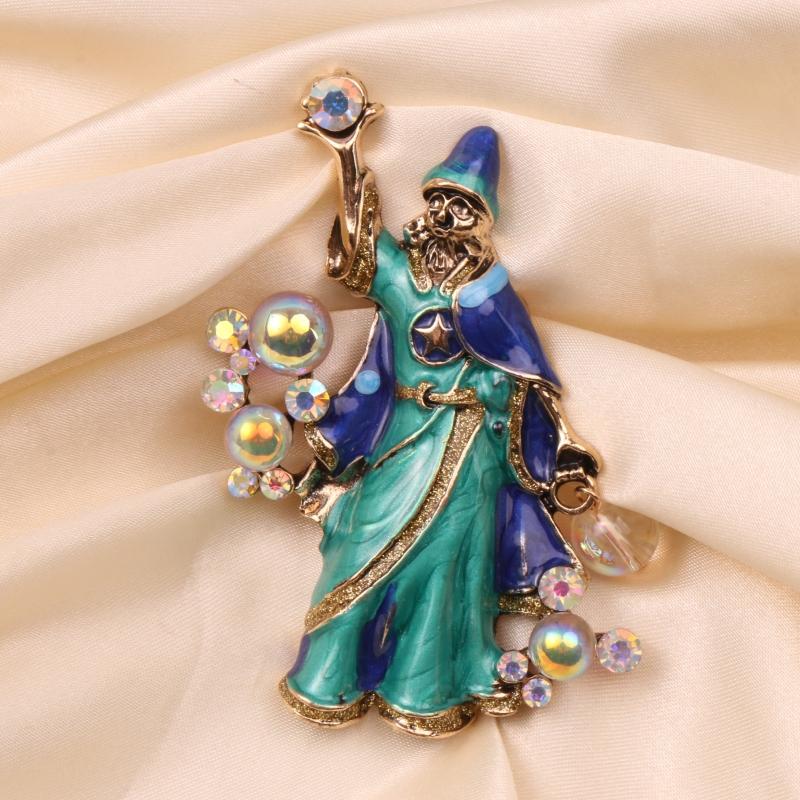 Vintage Women Men Fashion Sorcerer Enamel Crystal Pin Brooch Retro Classic Lady Palace Style Lady Drip Oil Badges Corsages
Vintage Women Men Fashion Sorcerer Enamel Crystal Pin Brooch Retro Classic Lady Palace Style Lady Drip Oil Badges Corsages