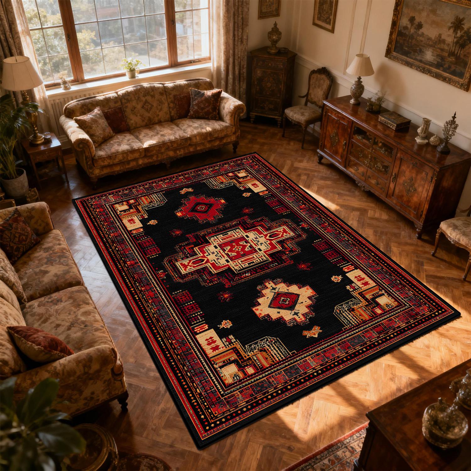 Persian Retro Carpets Home Living Room Bedroom Bedside Rugs Customizable Home Decoration Cloakroom Non-slip Floor Mat Washable 50x80cm
Persian Retro Carpets Home Living Room Bedroom Bedside Rugs Customizable Home Decoration Cloakroom Non-slip Floor Mat Washable 50x80cm