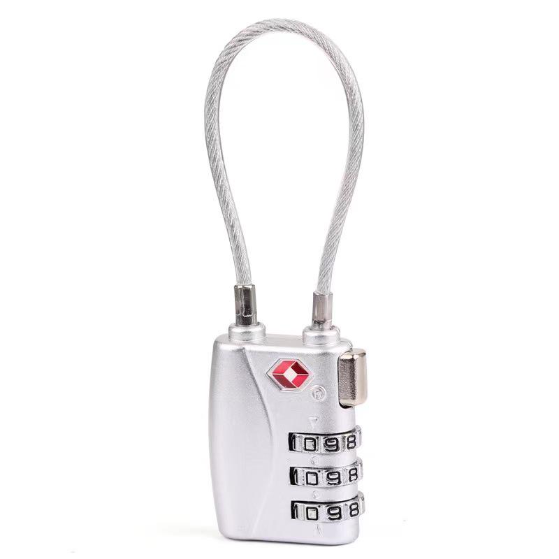 TSA719 Customs Padlock: Metal Combination Lock with Steel Cable for Travel, Camping, Backpack, Fitness срібний
TSA719 Customs Padlock: Metal Combination Lock with Steel Cable for Travel, Camping, Backpack, Fitness срібний