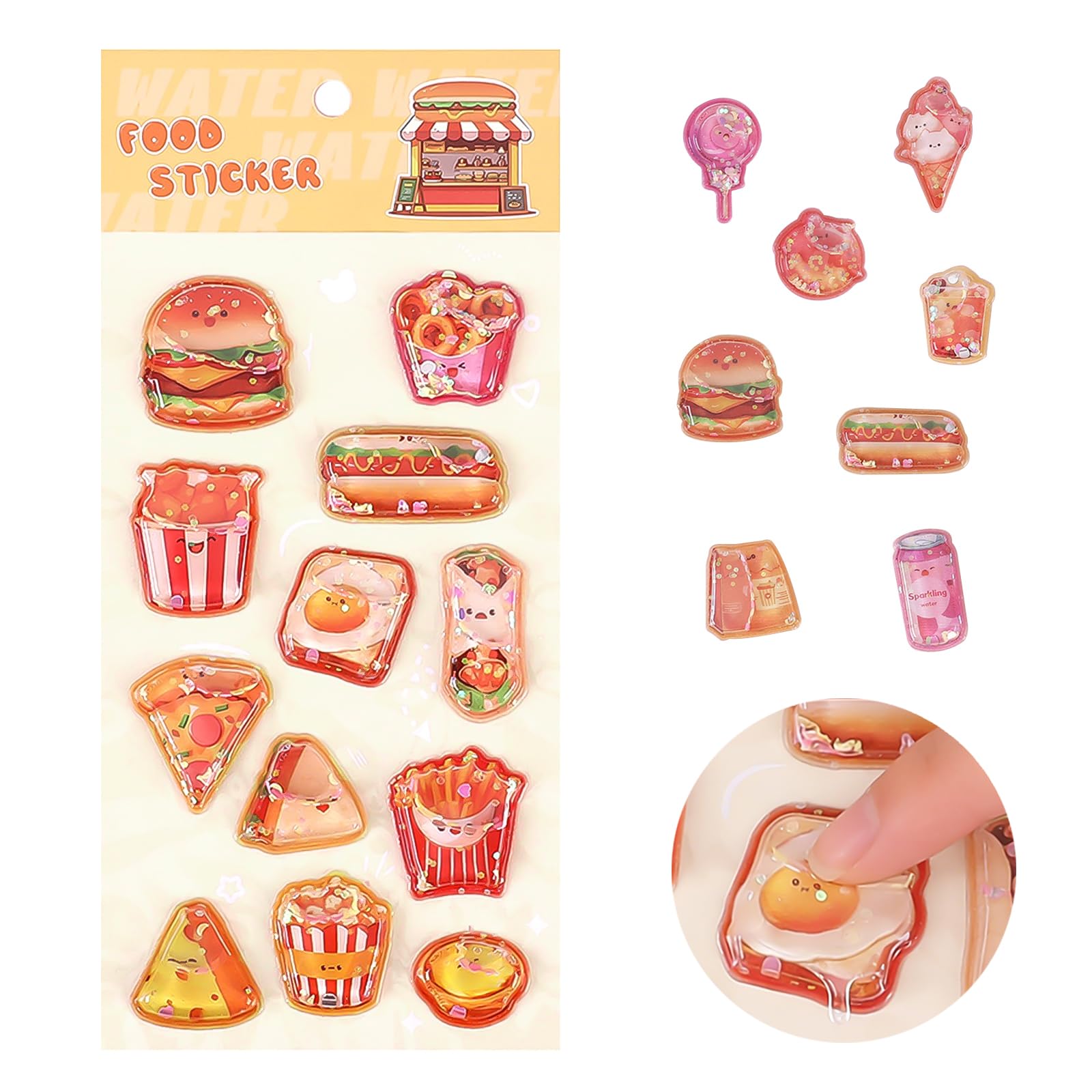 Gourmandise 3D Water Seal Stickers Set of 1 Cute Food Characters Puffed Pliable Water Touch Diary Scrapbook Decoration Stationery Gift Wrapping DIY
Gourmandise 3D Water Seal Stickers Set of 1 Cute Food Characters Puffed Pliable Water Touch Diary Scrapbook Decoration Stationery Gift Wrapping DIY