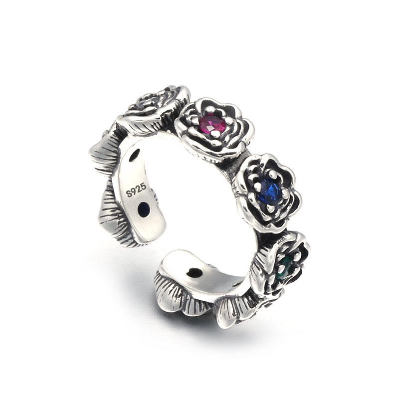 925 Sterling Silver Rings For Women Men Fine Jewelry Finger Adjustable Open Retro Rose CZ Ring For Party Birthday Gift resizable
925 Sterling Silver Rings For Women Men Fine Jewelry Finger Adjustable Open Retro Rose CZ Ring For Party Birthday Gift resizable