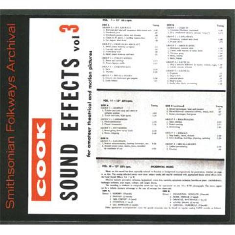 CD VARIOUS - Sound Effects Volume 3 (COOK10003) COOK10003 Cook Records/Fo US Sound Effects & Nature
CD VARIOUS - Sound Effects Volume 3 (COOK10003) COOK10003 Cook Records/Fo US Sound Effects & Nature