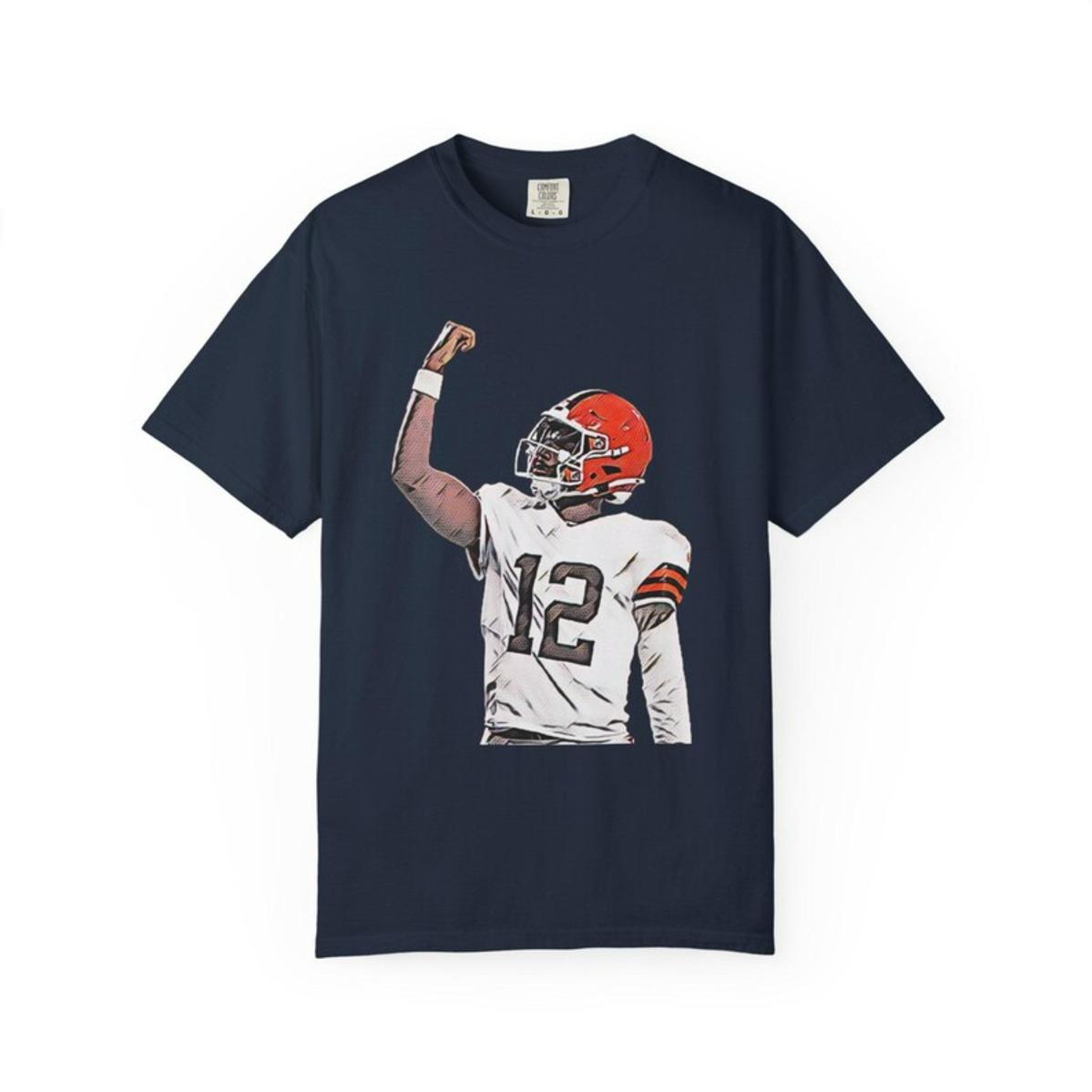 Shedeur Sanders Celebration T Shirt Cleveland Football Theme Unisex Garment Dyed Tee Soft Comfort Fan Apparel S
Shedeur Sanders Celebration T Shirt Cleveland Football Theme Unisex Garment Dyed Tee Soft Comfort Fan Apparel S