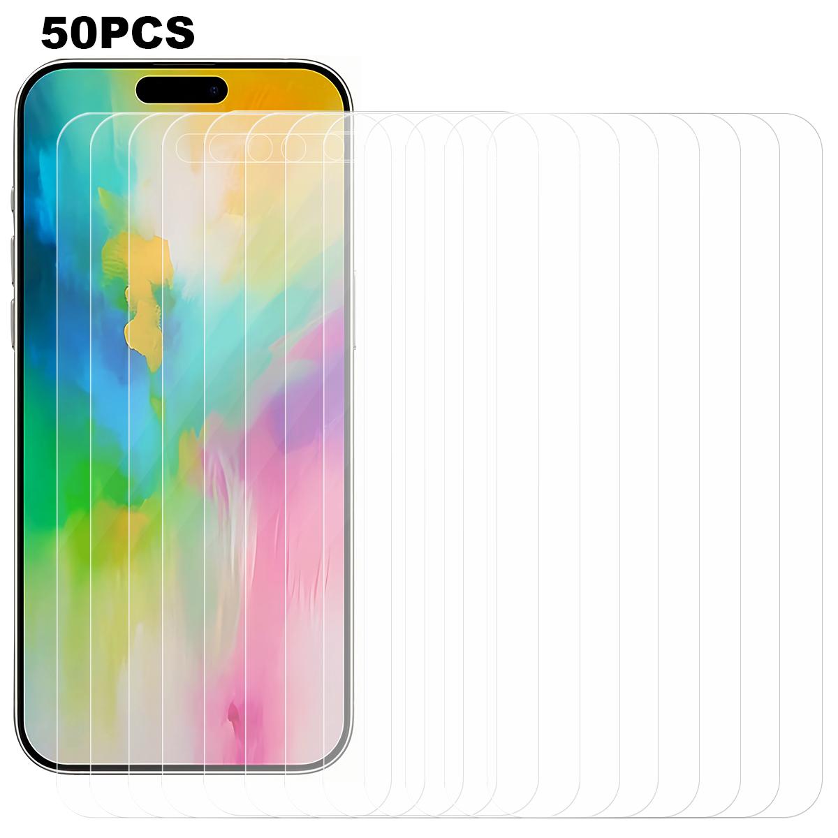 50Pcs For iPhone 16 Pro Tempered Glass Screen Protector 0.3mm 2.5D Ultra Clear Anti-Scratch Film Type A
50Pcs For iPhone 16 Pro Tempered Glass Screen Protector 0.3mm 2.5D Ultra Clear Anti-Scratch Film Type A