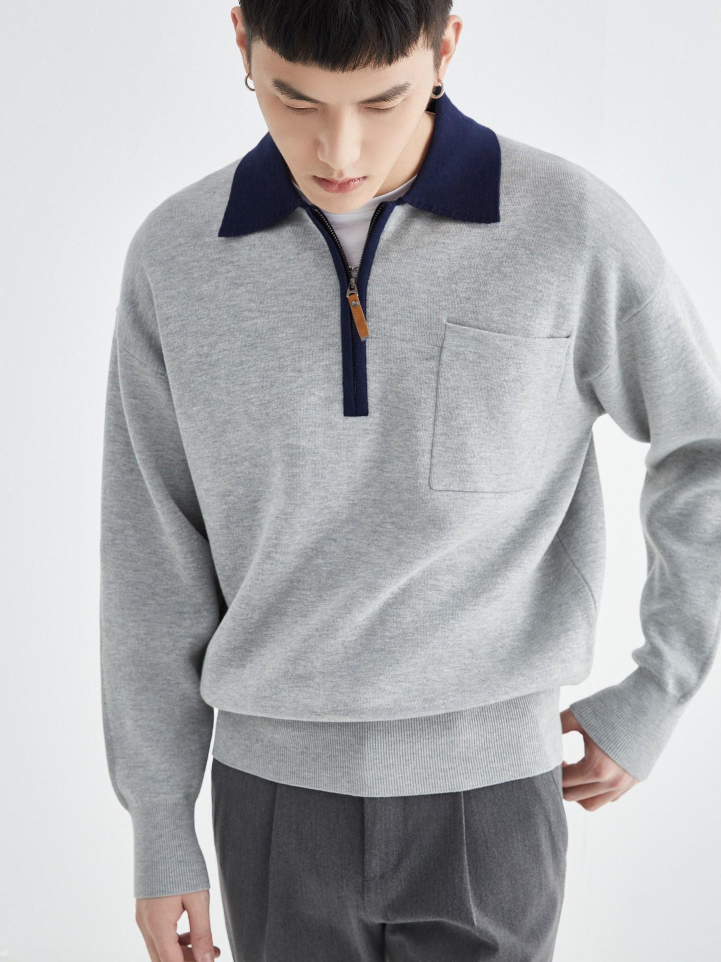 Мужской модный трикотажный свитер полумолния с лацканами в стиле легкой роскоши – осенне-зимний повседневный базовый топ с длинным рукавом XXXL серый
Мужской модный трикотажный свитер полумолния с лацканами в стиле легкой роскоши – осенне-зимний повседневный базовый топ с длинным рукавом XXXL серый