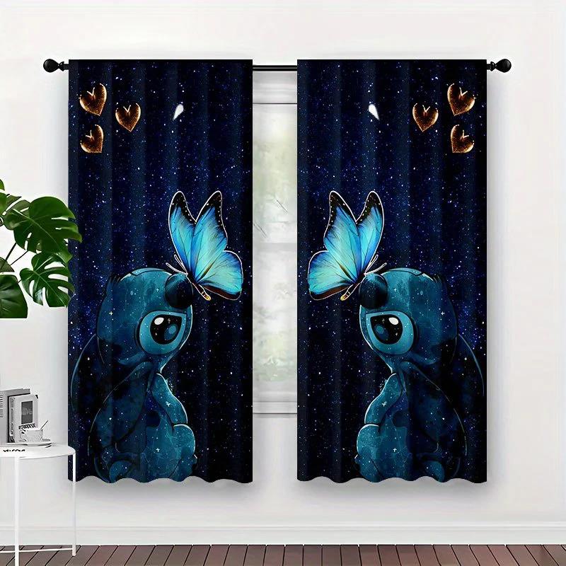 Starry night and butterfly-themed printed curtains, pole bag bedroom living room, home decoration, room decoration 29Wx64L(75x166CM)x2
Starry night and butterfly-themed printed curtains, pole bag bedroom living room, home decoration, room decoration 29Wx64L(75x166CM)x2