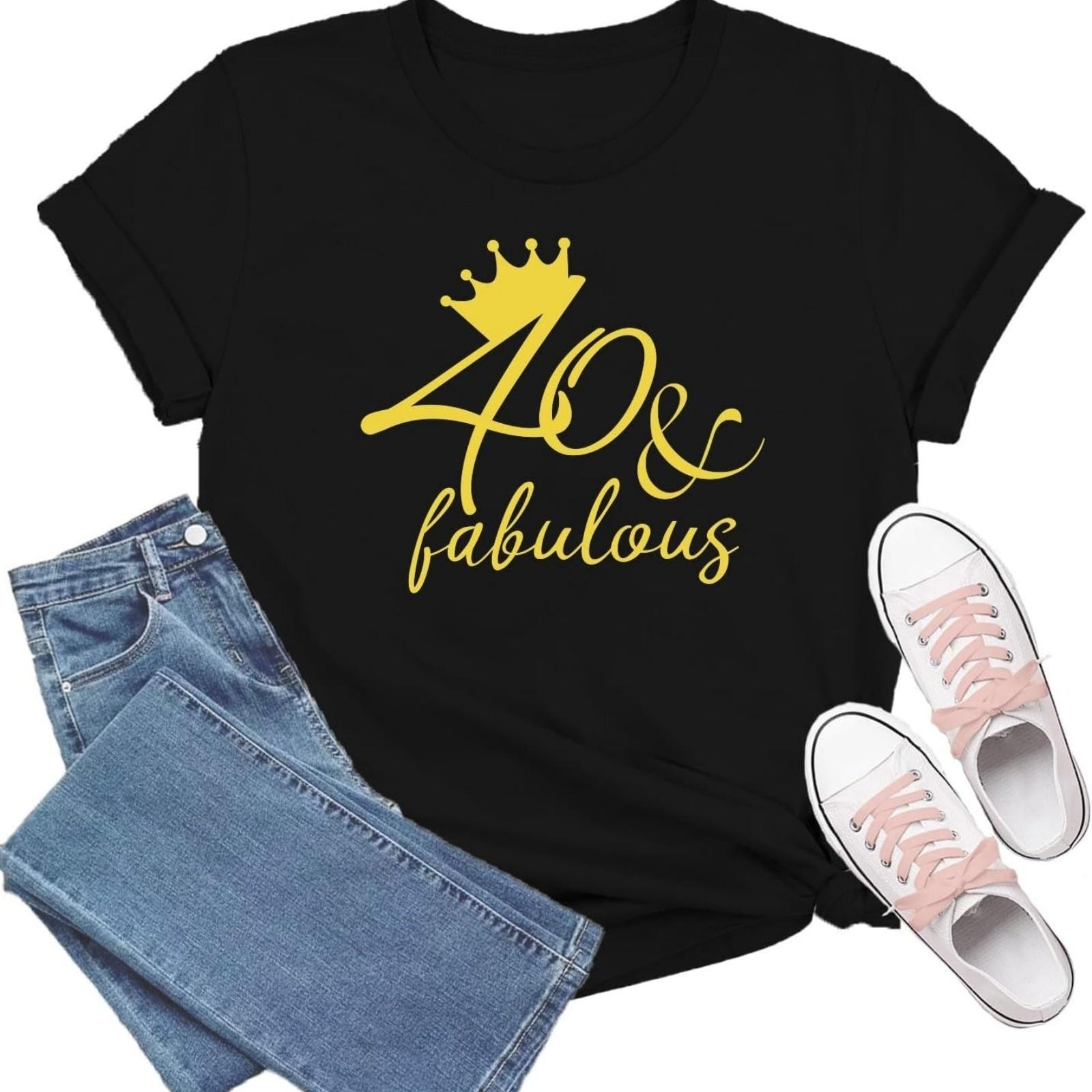 Birthday Shirts for Women 40th Birthday T-Shirt 40 Fabulous Tee Tops XXXXXL різнокольоровий
Birthday Shirts for Women 40th Birthday T-Shirt 40 Fabulous Tee Tops XXXXXL різнокольоровий