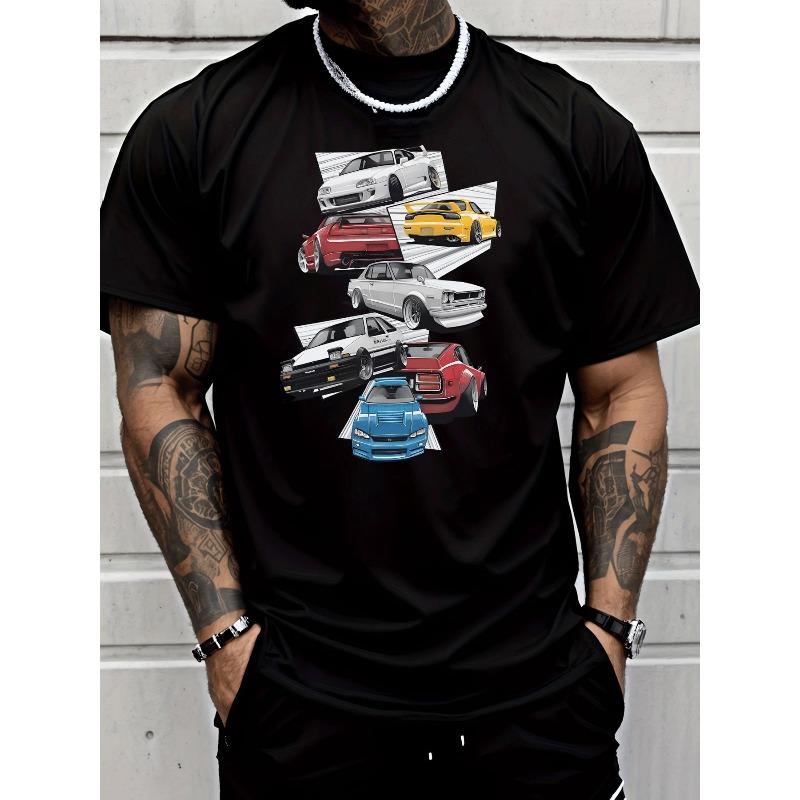 Classic Street Style Graphic T Shirt with Vintage Sports Cars Collage Design Men s Fashion Trendy Casual Adults Men Casual Wear S чёрный
Classic Street Style Graphic T Shirt with Vintage Sports Cars Collage Design Men s Fashion Trendy Casual Adults Men Casual Wear S чёрный
