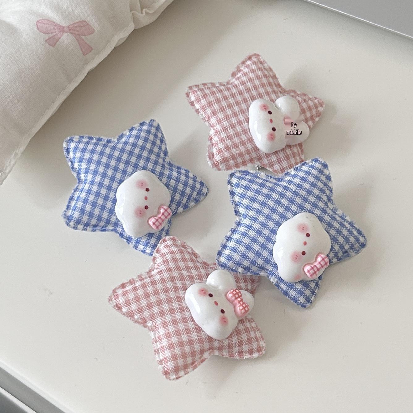 Checkered Star and Bunny Hair Clip - Cartoon Style, Versatile Japanese-Inspired Bangs Accessory. розовый
Checkered Star and Bunny Hair Clip - Cartoon Style, Versatile Japanese-Inspired Bangs Accessory. розовый