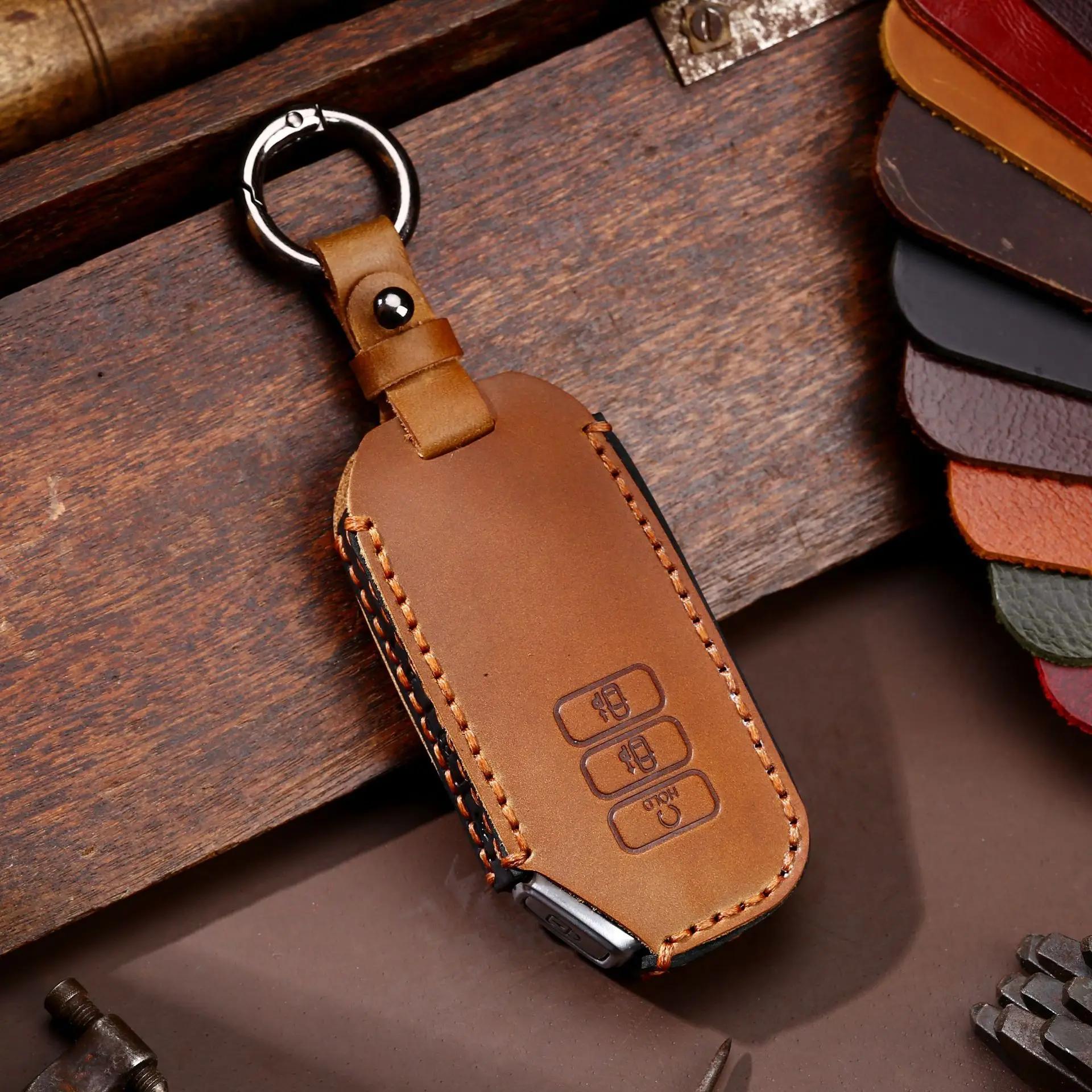 Luxury Car Key Case Cover Genuine Leather Keychain Accessories for Kia Ev6 Seltos K5 Sorento Mq4 7 Button Kring Holder Shelley коричневий
Luxury Car Key Case Cover Genuine Leather Keychain Accessories for Kia Ev6 Seltos K5 Sorento Mq4 7 Button Kring Holder Shelley коричневий