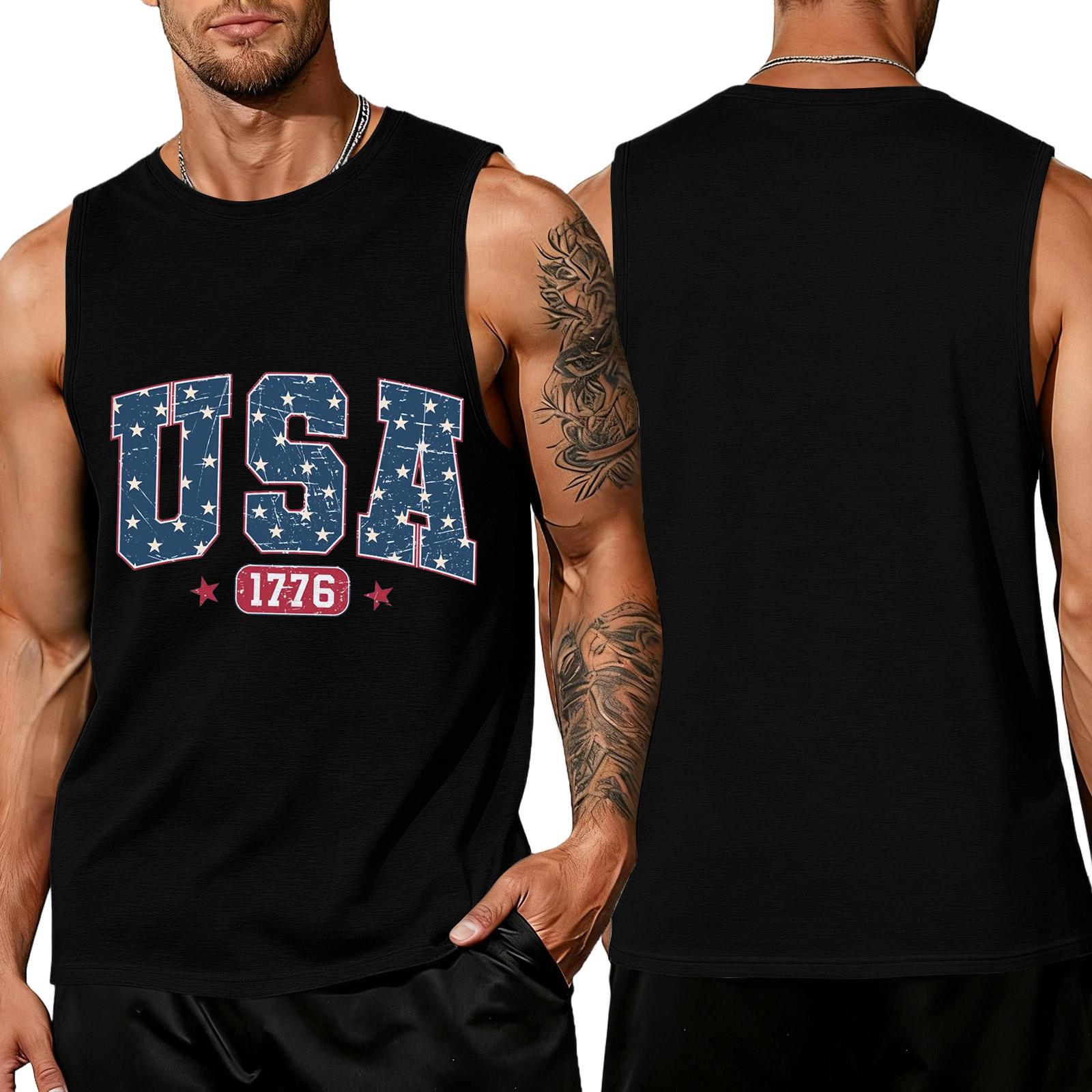 Independence Day Flag Printed Sleeveless Shirt, Men s Loose Casual Daily Summer Tank Top S чорний
Independence Day Flag Printed Sleeveless Shirt, Men s Loose Casual Daily Summer Tank Top S чорний