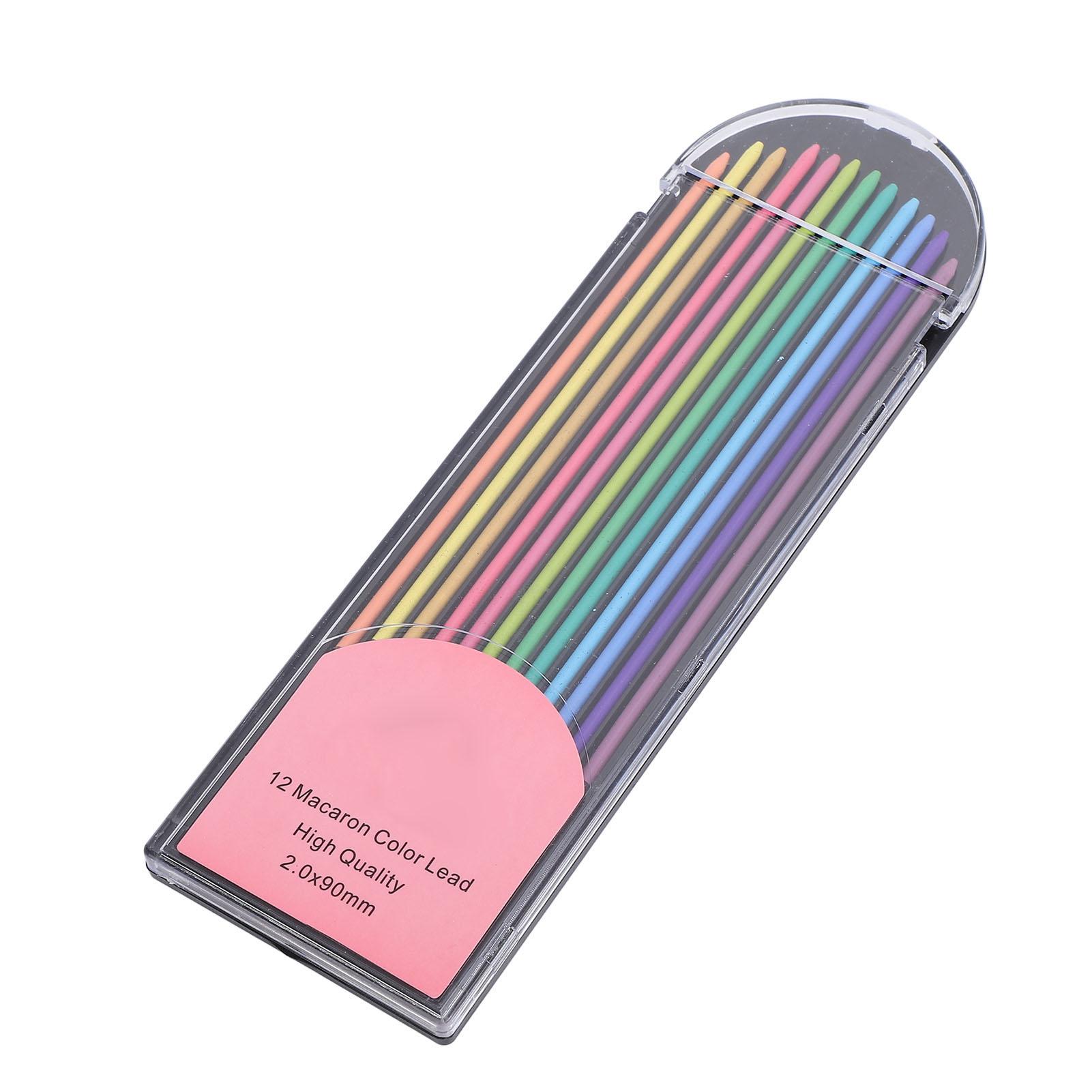 12 шт. цветных стержней для карандашей 2 мм водостойкий графитовый набор стержней для рисования эскизов
12 шт. цветных стержней для карандашей 2 мм водостойкий графитовый набор стержней для рисования эскизов