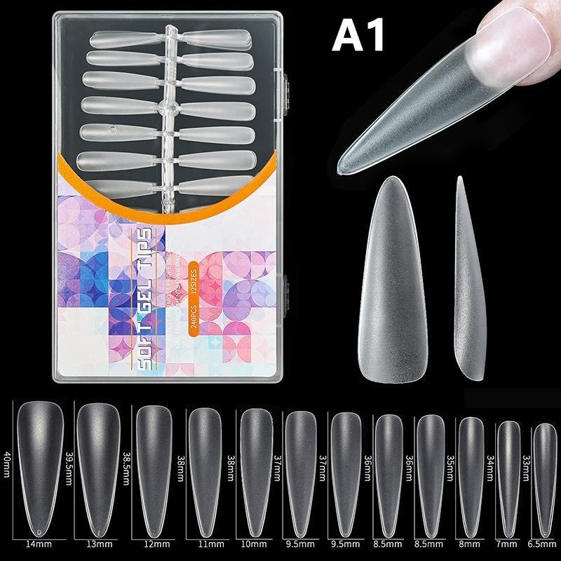 240Pcs Long T-Type False Nail Tips Acrylic Full Half Cover Fake Nails Soft Tips Professional Artificial Extension Accessories A1
240Pcs Long T-Type False Nail Tips Acrylic Full Half Cover Fake Nails Soft Tips Professional Artificial Extension Accessories A1