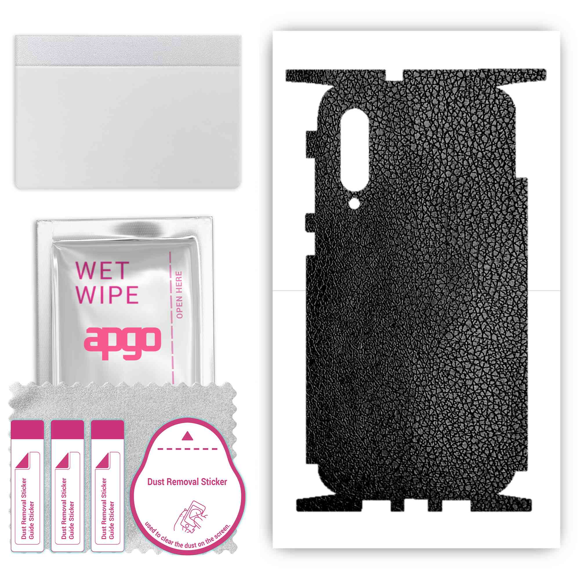 apgo Protective Skin Sticker for the back+sides compatible with Xiaomi Mi 9 Pro, Full Wrap Film, Foil, Vinyl - Pattern Black Leather
apgo Protective Skin Sticker for the back+sides compatible with Xiaomi Mi 9 Pro, Full Wrap Film, Foil, Vinyl - Pattern Black Leather