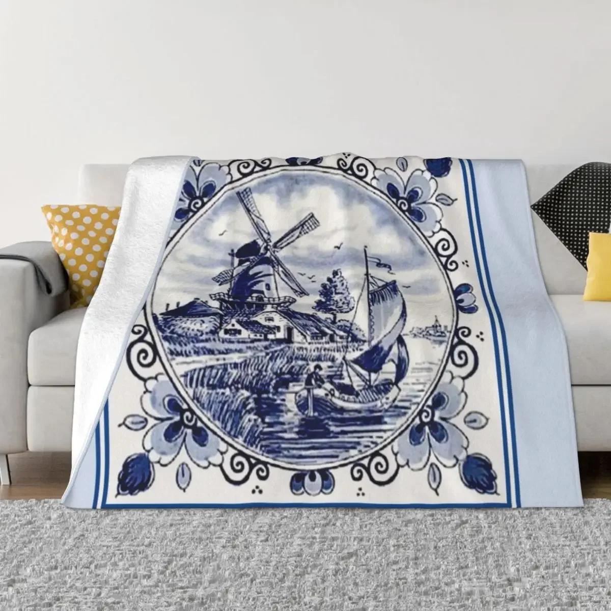 DUTCH BLUE DELFT: Vintage Windmill Print Throw Blanket for babies Heavy For Baby Vintage Blankets 30x40in
DUTCH BLUE DELFT: Vintage Windmill Print Throw Blanket for babies Heavy For Baby Vintage Blankets 30x40in
