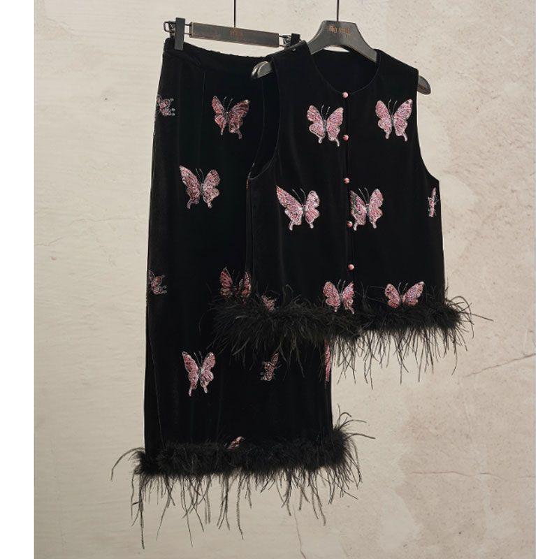 New Black and Pink Butterfly Embroidered Fur Vest - Early Autumn 2025 National Style Women’s Clothing L
New Black and Pink Butterfly Embroidered Fur Vest - Early Autumn 2025 National Style Women’s Clothing L