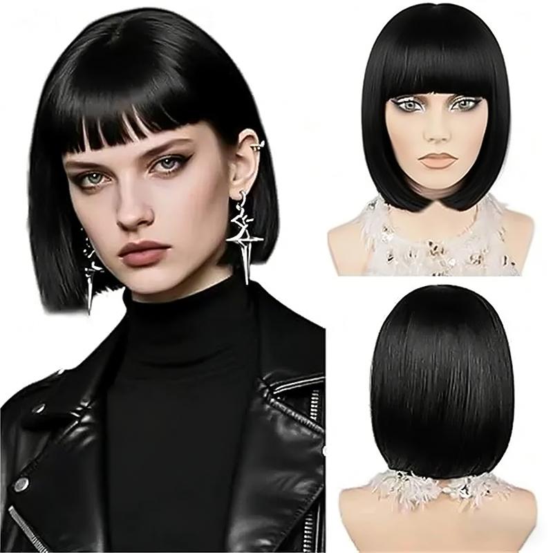 European and American Fashion Women s Elegant Straight Bob Wig, Short Straight Student-Style Straight Bangs High-Temperature Fiber Hairpiece білий
European and American Fashion Women s Elegant Straight Bob Wig, Short Straight Student-Style Straight Bangs High-Temperature Fiber Hairpiece білий