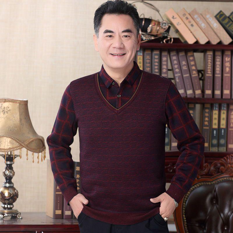 Men s Autumn/Winter Wool Sweater with Velvet Thickening - Middle-aged & Elderly Two-in-One Pullover 180/96A XXL
Men s Autumn/Winter Wool Sweater with Velvet Thickening - Middle-aged & Elderly Two-in-One Pullover 180/96A XXL