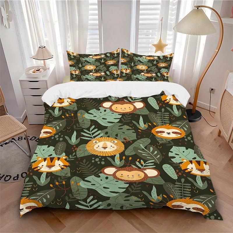 3pcs Animal-themed Jungle Animals Soft and Comfortable Breathability, Bedding Set, Machine Washable, Suitable for All Seasons196 135x200cm
3pcs Animal-themed Jungle Animals Soft and Comfortable Breathability, Bedding Set, Machine Washable, Suitable for All Seasons196 135x200cm